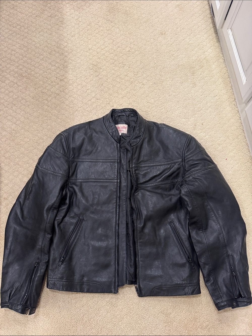 Black Leather Bomber Jacket - Ayro Classic